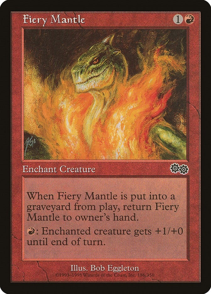 Fiery Mantle (186) (Urza's Saga)
