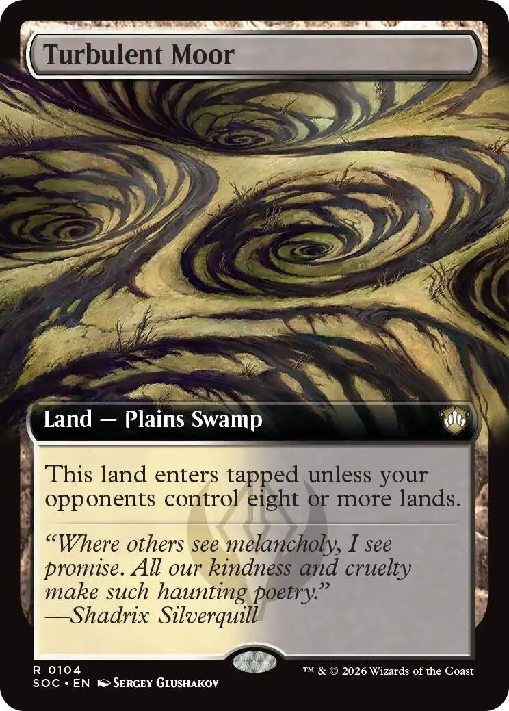 Image for Turbulent Moor (Extended Art) (104) (Secrets of Strixhaven) - Magic: The Gathering