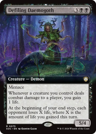 Defiling Daemogoth (Extended Art) (75) (Secrets of Strixhaven)