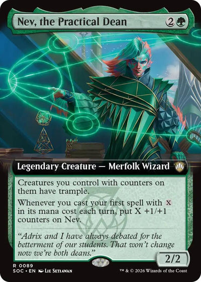Nev, the Practical Dean (Extended Art) (89) (Secrets of Strixhaven)