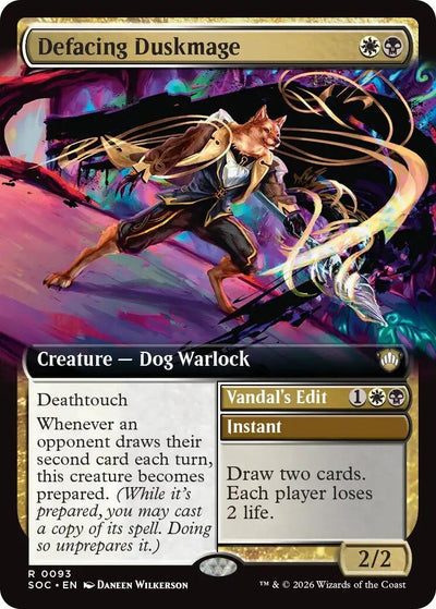 Defacing Duskmage (Extended Art) (93) (Secrets of Strixhaven)