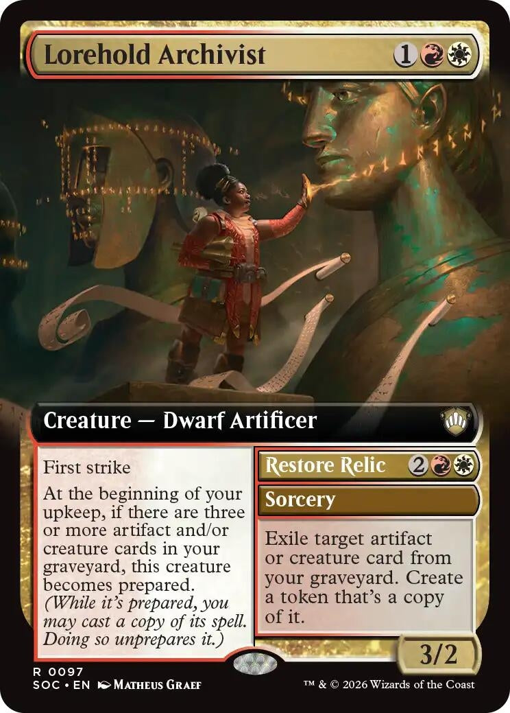 Image for Lorehold Archivist (Extended Art) (97) (Secrets of Strixhaven) - Magic: The Gathering