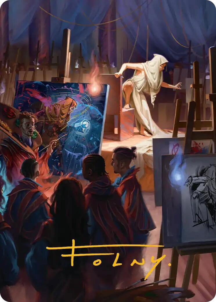 Image for Archaeomancer Art Card (Gold-Stamped Signature) (41) (Art Series: Secrets of Strixhaven) - Magic: The Gathering