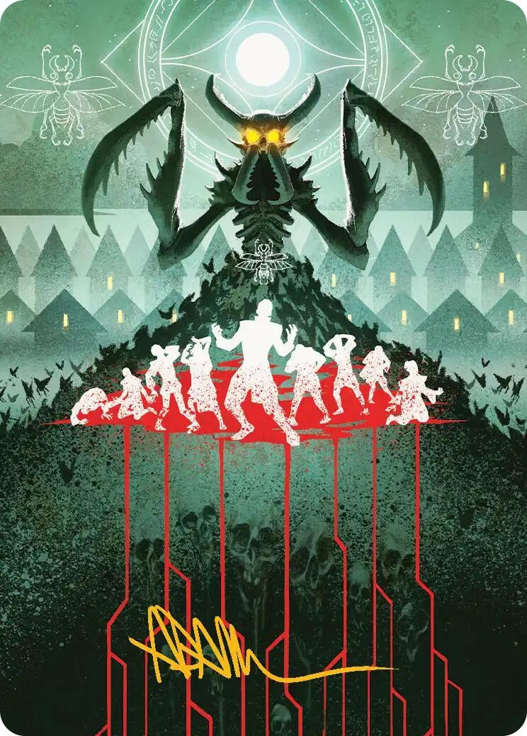Image for Feed the Swarm Art Card (Gold-Stamped Signature) (44) (Art Series: Secrets of Strixhaven) - Magic: The Gathering