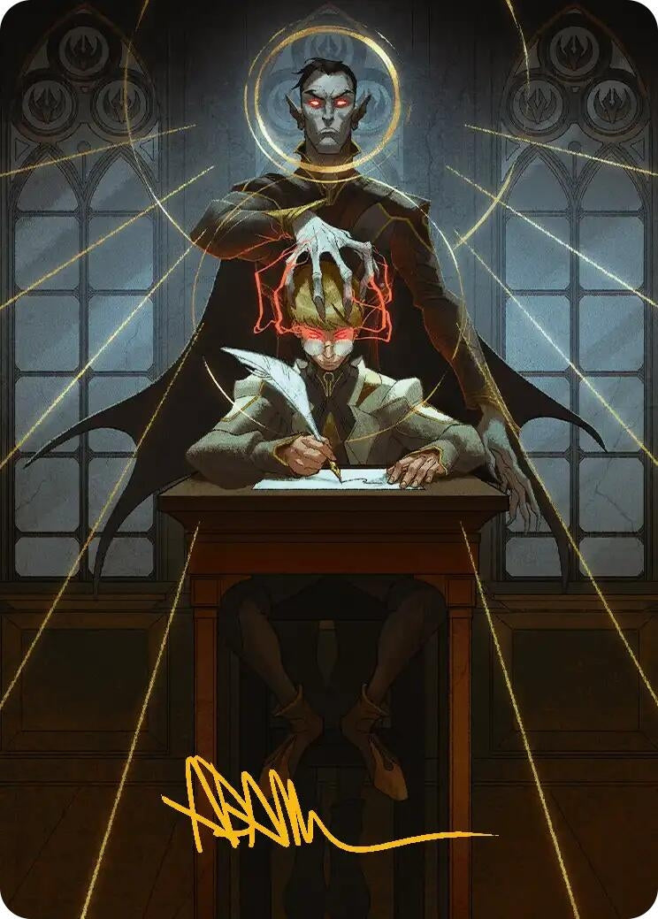 Image for Vampiric Tutor Art Card (Gold-Stamped Signature) (45) (Art Series: Secrets of Strixhaven) - Magic: The Gathering