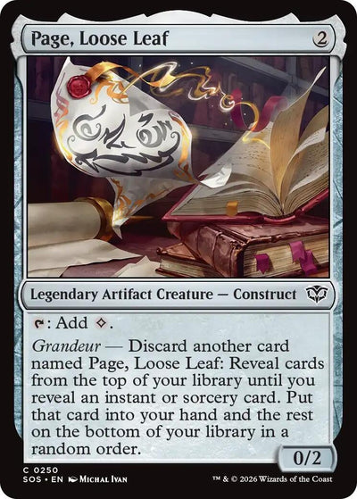 Page, Loose Leaf (250) (Secrets of Strixhaven)