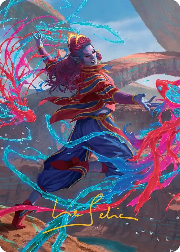 Image for Rootha, Mastering the Moment Art Card (Gold-Stamped Signature) (34) (Art Series: Secrets of Strixhaven) - Magic: The Gathering