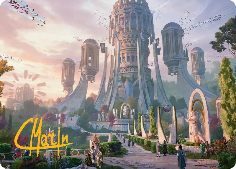 Image for Command Tower Art Card (Gold-Stamped Signature) (39) (Art Series: Secrets of Strixhaven) - Magic: The Gathering