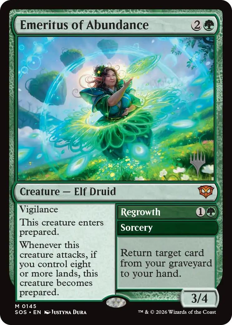 Image for Emeritus of Abundance (145) (Promo Pack: Secrets of Strixhaven) - Magic: The Gathering
