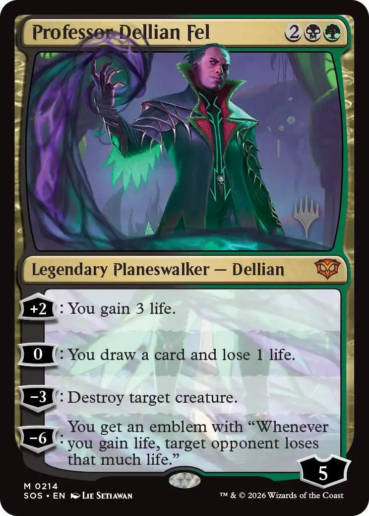 Image for Professor Dellian Fel (214) (Promo Pack: Secrets of Strixhaven) - Magic: The Gathering