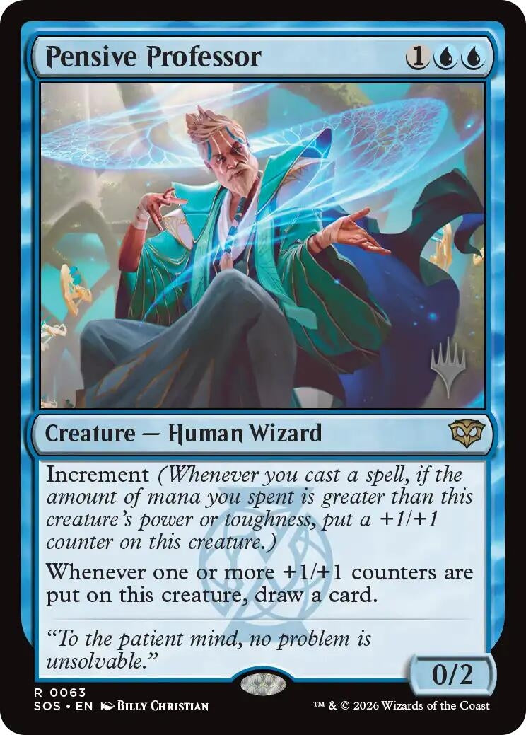 Image for Pensive Professor (63) (Promo Pack: Secrets of Strixhaven) - Magic: The Gathering