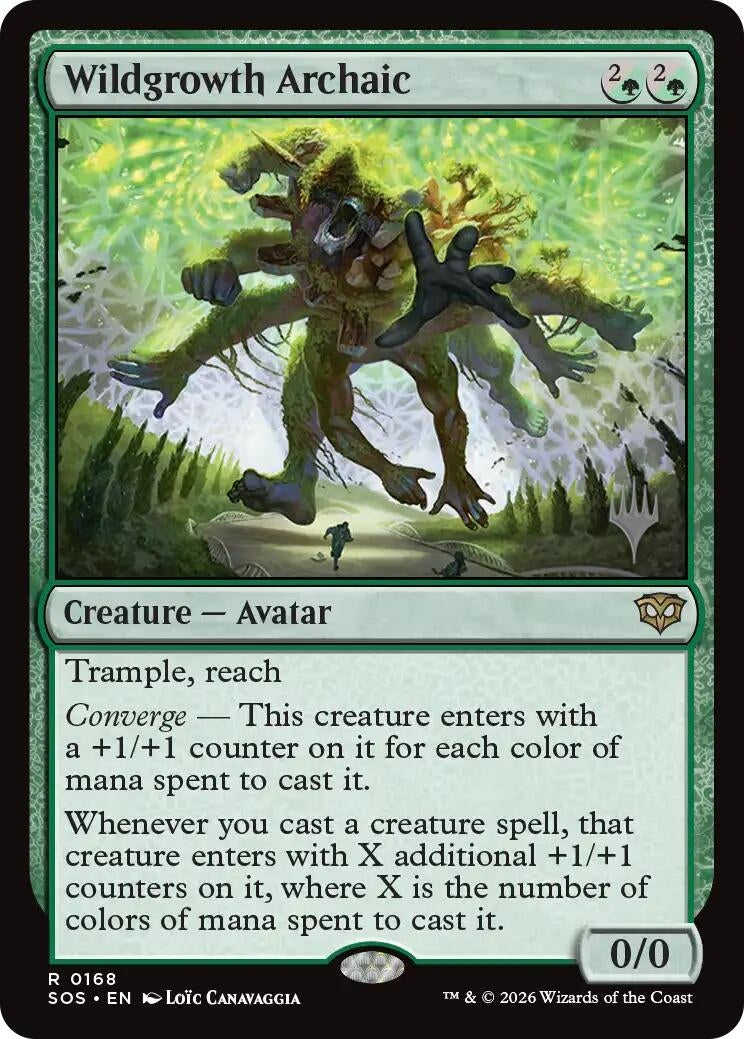 Image for Wildgrowth Archaic (168) (Promo Pack: Secrets of Strixhaven) - Magic: The Gathering