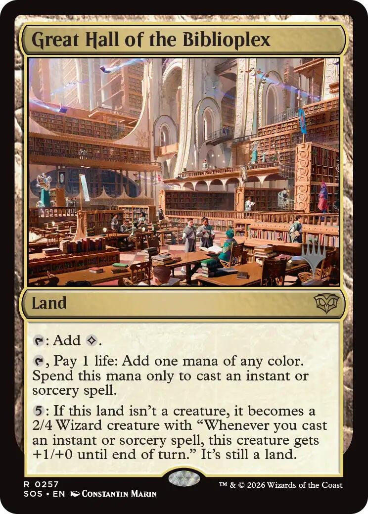 Image for Great Hall of the Biblioplex (257) (Promo Pack: Secrets of Strixhaven) - Magic: The Gathering