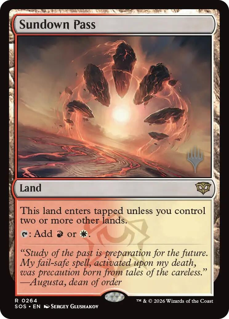 Image for Sundown Pass (264) (Promo Pack: Secrets of Strixhaven) - Magic: The Gathering