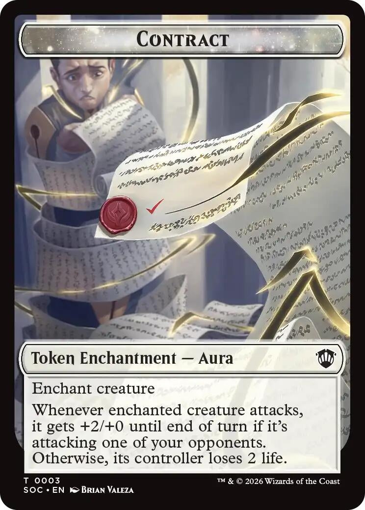 Image for Contract // Copy Double-Sided Token (3 // 1) (Commander: Secrets of Strixhaven) - Magic: The Gathering