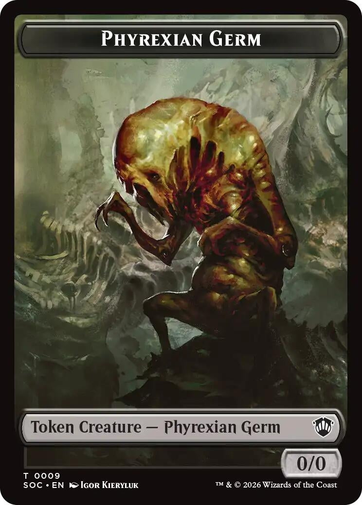 Image for Phyrexian Germ // Treasure Double-Sided Token (9 // 12) (Commander: Secrets of Strixhaven) - Magic: The Gathering