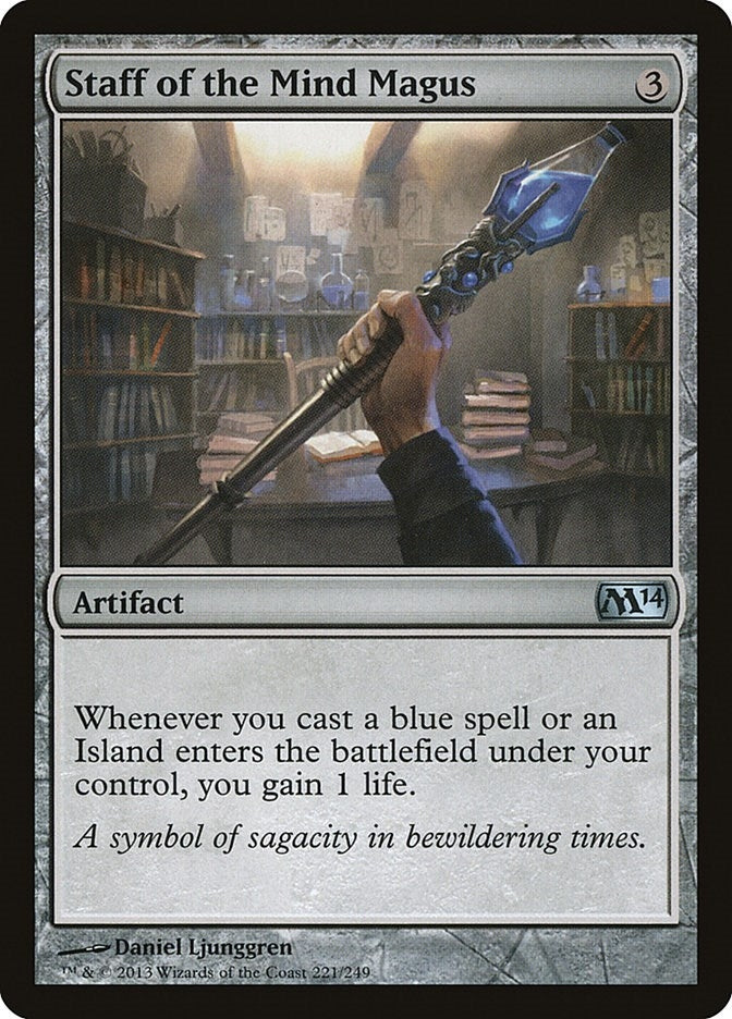 Staff of the Mind Magus (221) (Magic 2014 (M14))