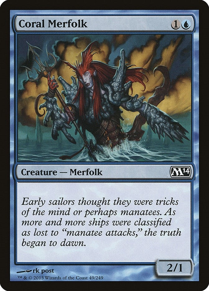 Coral Merfolk (49) (Magic 2014 (M14))