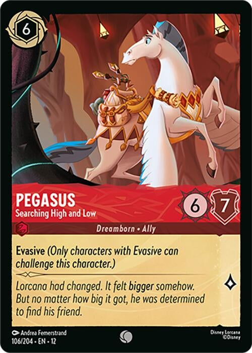 Image for Pegasus - Searching High and Low (106/204) (Wilds Unknown) - Disney Lorcana