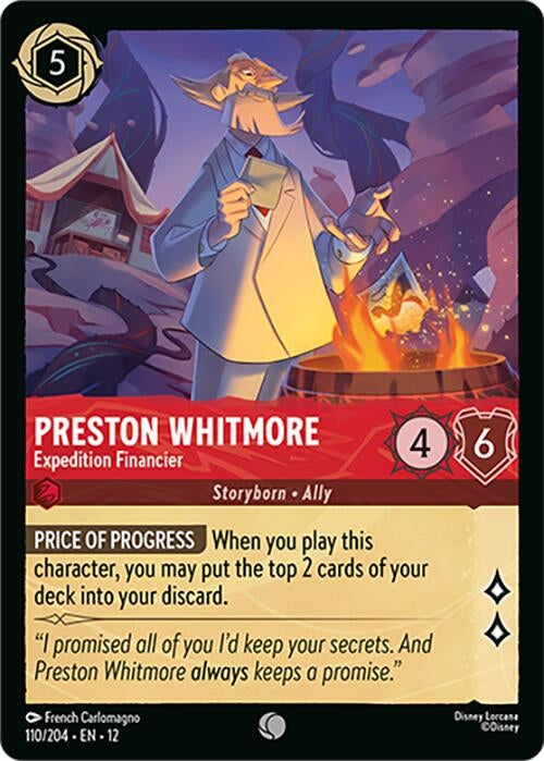 Image for Preston Whitmore - Expedition Financier (110/204) (Wilds Unknown) - Disney Lorcana