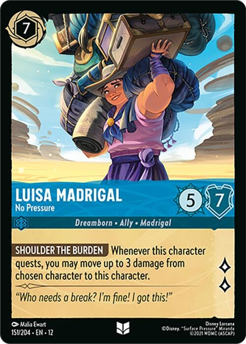 Image for Luisa Madrigal - No Pressure (151/204) (Wilds Unknown) - Disney Lorcana