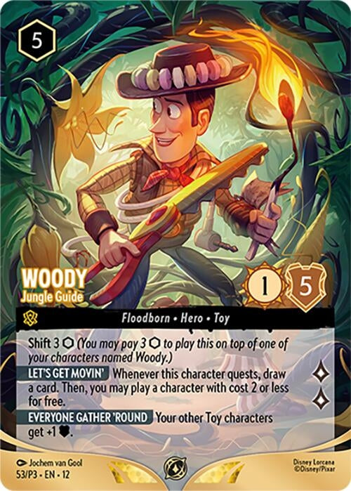 Image for Woody - Jungle Guide (Store Championship Participant) (53) (Disney Lorcana Promo Cards) - Disney Lorcana