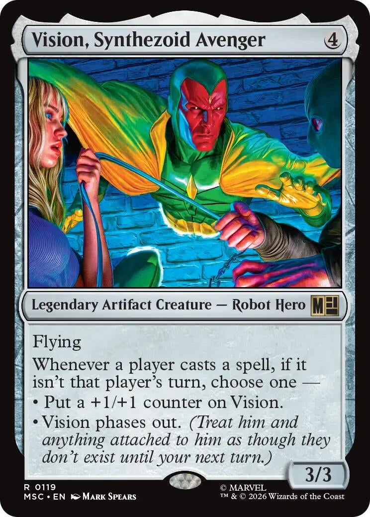 Image for Vision, Synthezoid Avenger (Surge Foil) (119) (Commander: Marvel Super Heroes) - Magic: The Gathering
