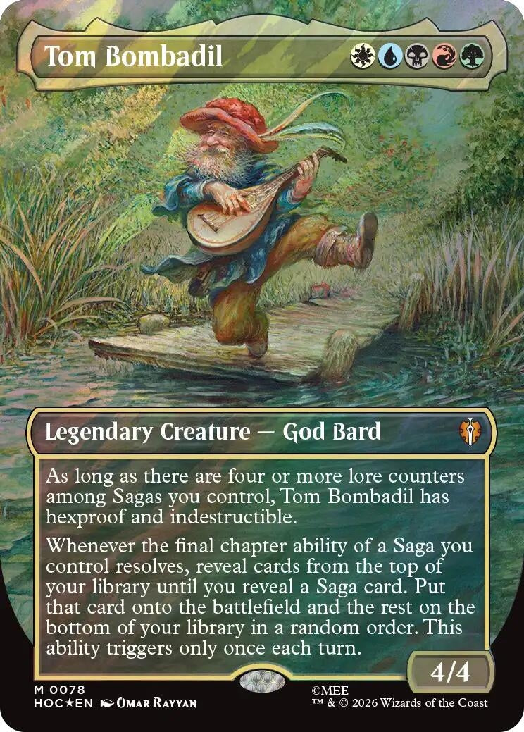Image for Tom Bombadil (Borderless) (Surge Foil) (78) (The Hobbit: Eternal-Legal) - Magic: The Gathering