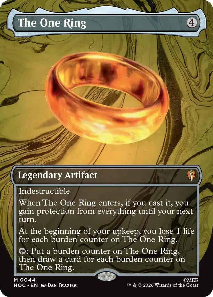 Image for The One Ring (Borderless) (44) (The Hobbit: Eternal-Legal) - Magic: The Gathering