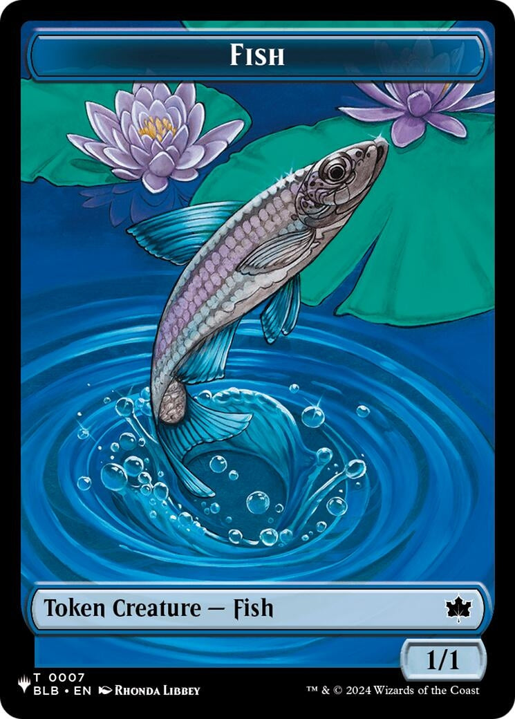 Image for Fish (BLB) // Kobolds of Kher Keep (MKC) Double-sided Token (7 // 12) (The List Reprints) - Magic: The Gathering