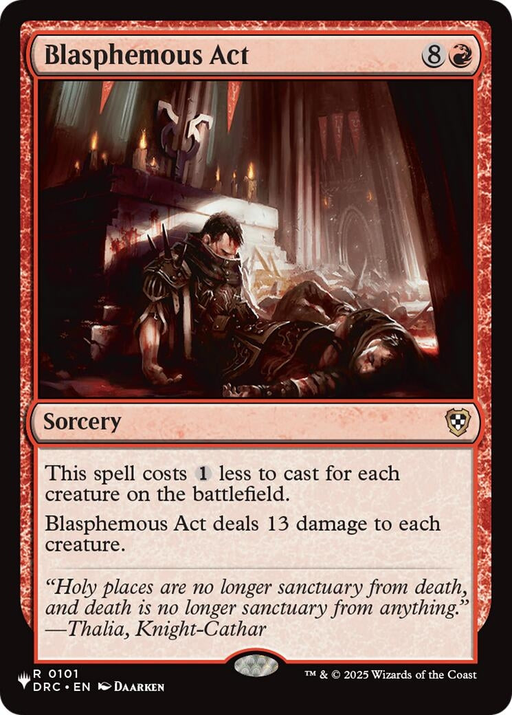 Image for Blasphemous Act (DRC) (101) (The List Reprints) - Magic: The Gathering