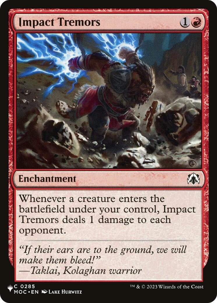 Image for Impact Tremors (MOC) (285) (The List Reprints) - Magic: The Gathering
