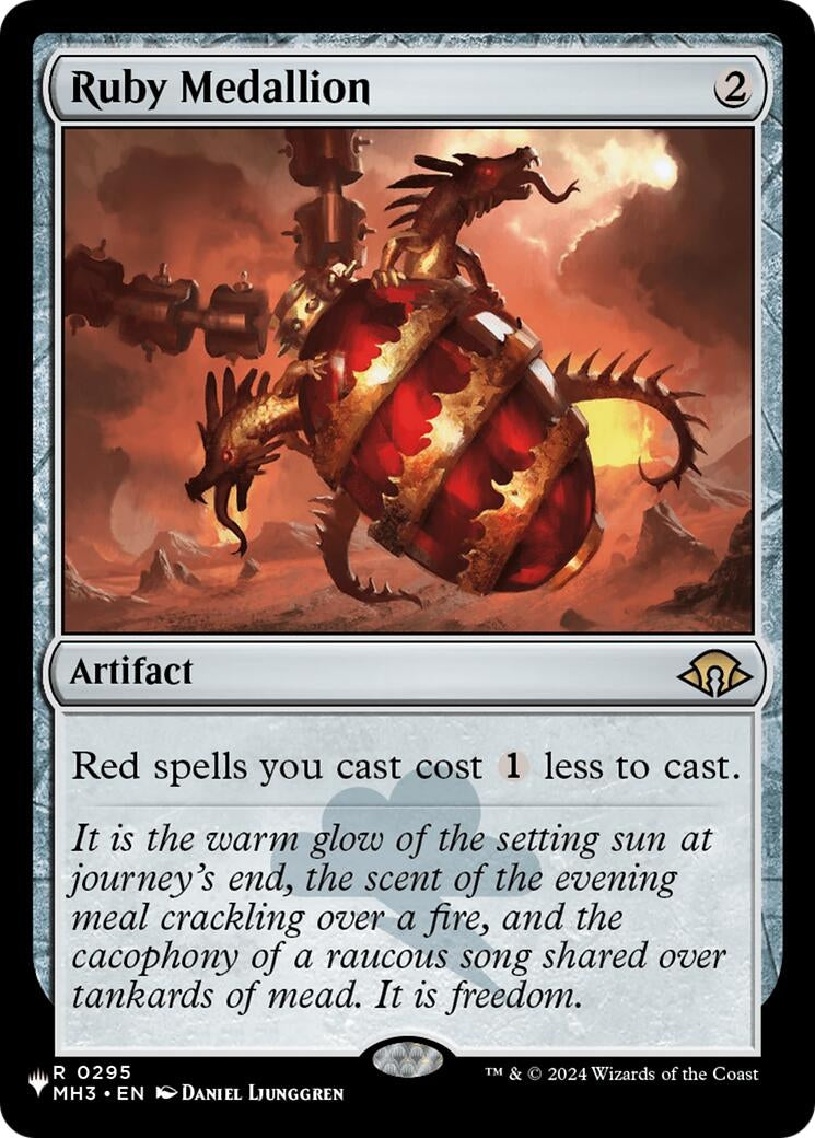Image for Ruby Medallion (295) (The List Reprints) - Magic: The Gathering