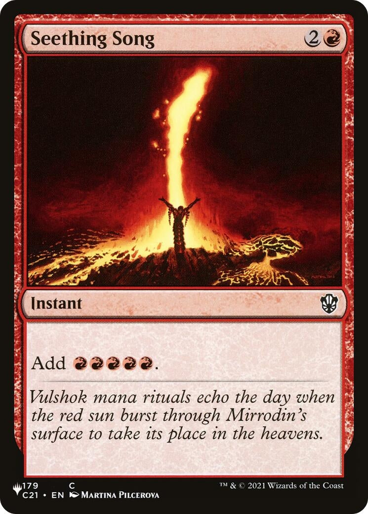 Image for Seething Song (C21) (179) (The List Reprints) - Magic: The Gathering