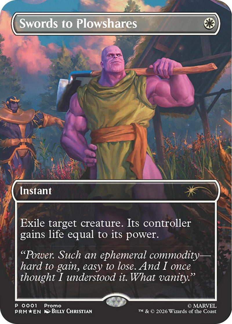 Image for Swords to Plowshares (Borderless) (Magazine Insert) (1) (Media Promos) - Magic: The Gathering
