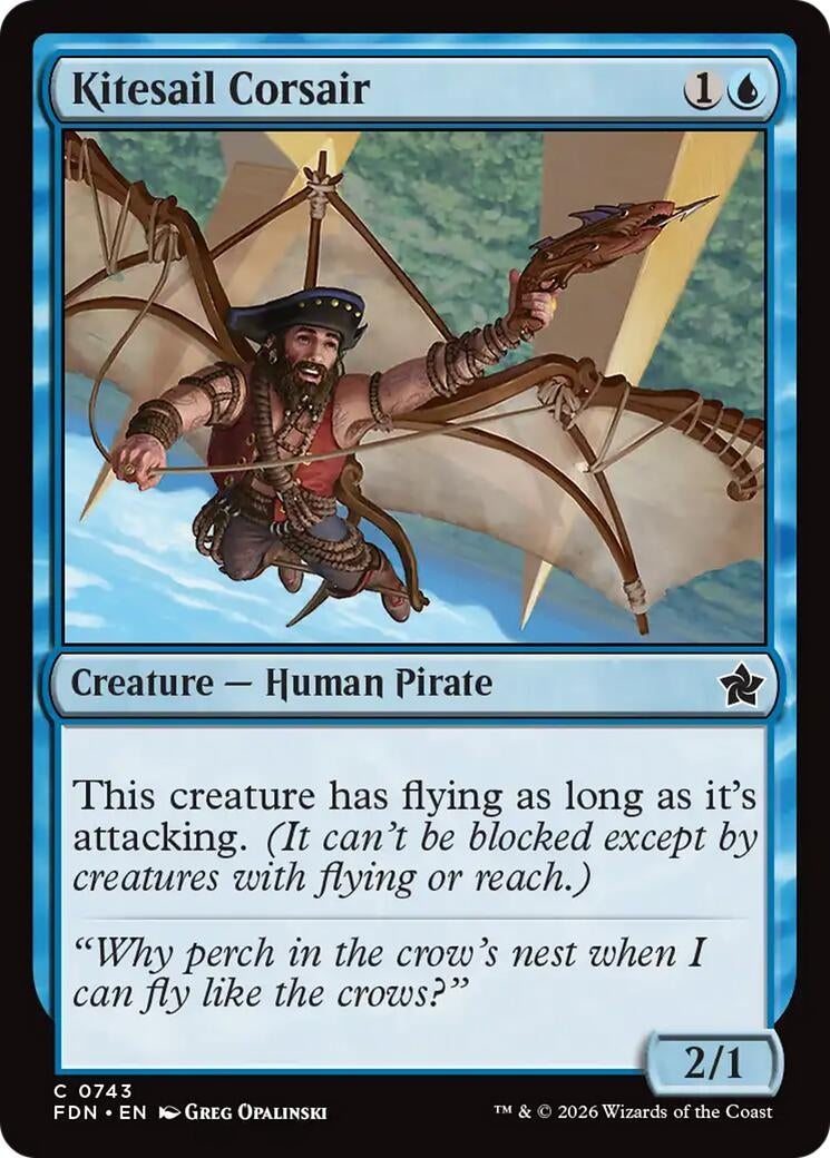 Image for Kitesail Corsair (0743) (743) (Foundations) - Magic: The Gathering