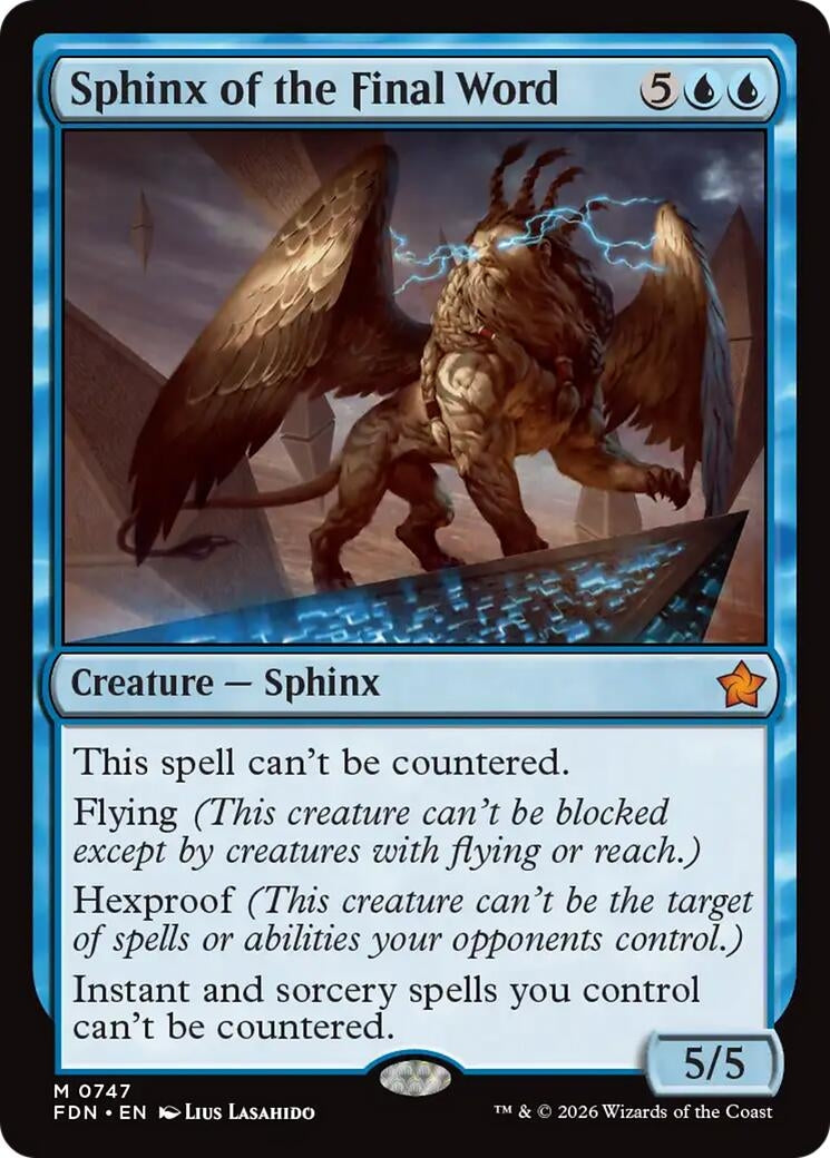 Image for Sphinx of the Final Word (0747) (747) (Foundations) - Magic: The Gathering