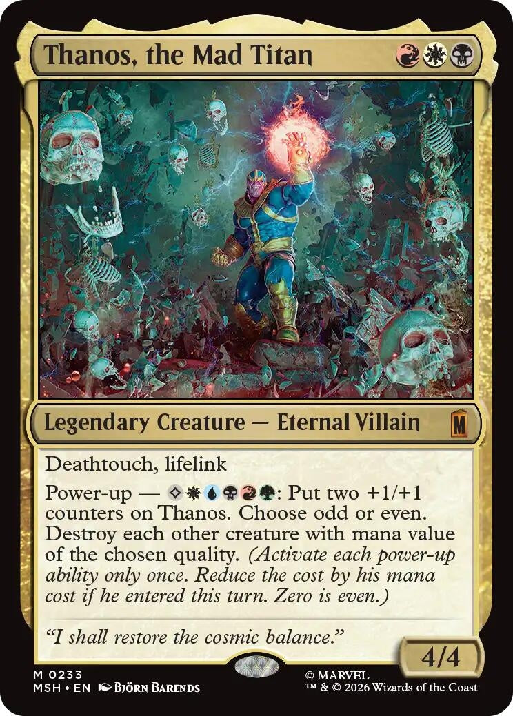 Image for Thanos, the Mad Titan (233) (Marvel Super Heroes) - Magic: The Gathering