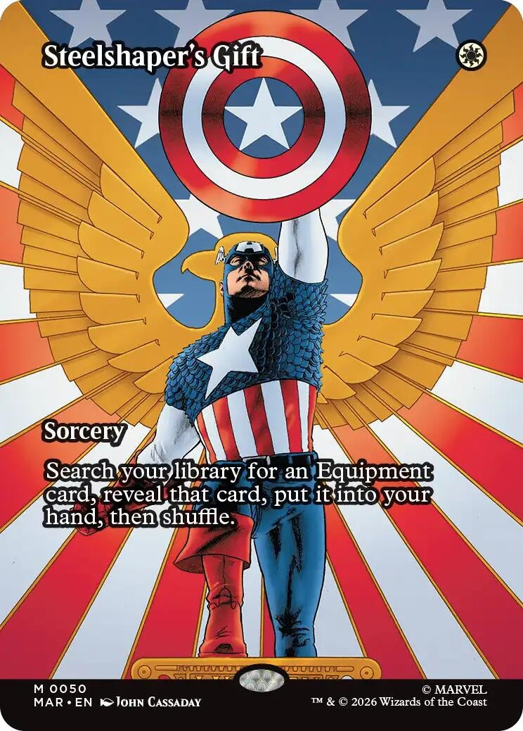 Image for Steelshaper's Gift (Borderless) (50) (Marvel Universe Eternal-Legal) - Magic: The Gathering