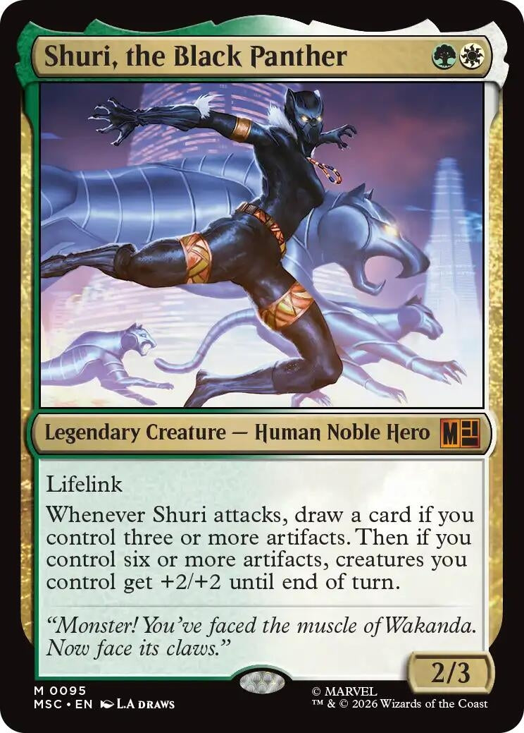 Image for Shuri, the Black Panther (Surge Foil) (95) (Commander: Marvel Super Heroes) - Magic: The Gathering