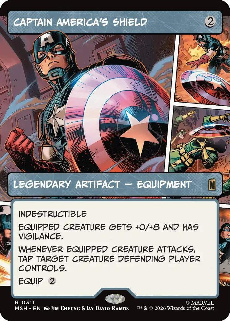 Image for Captain America's Shield (Borderless) (0311) (311) (Marvel Super Heroes) - Magic: The Gathering