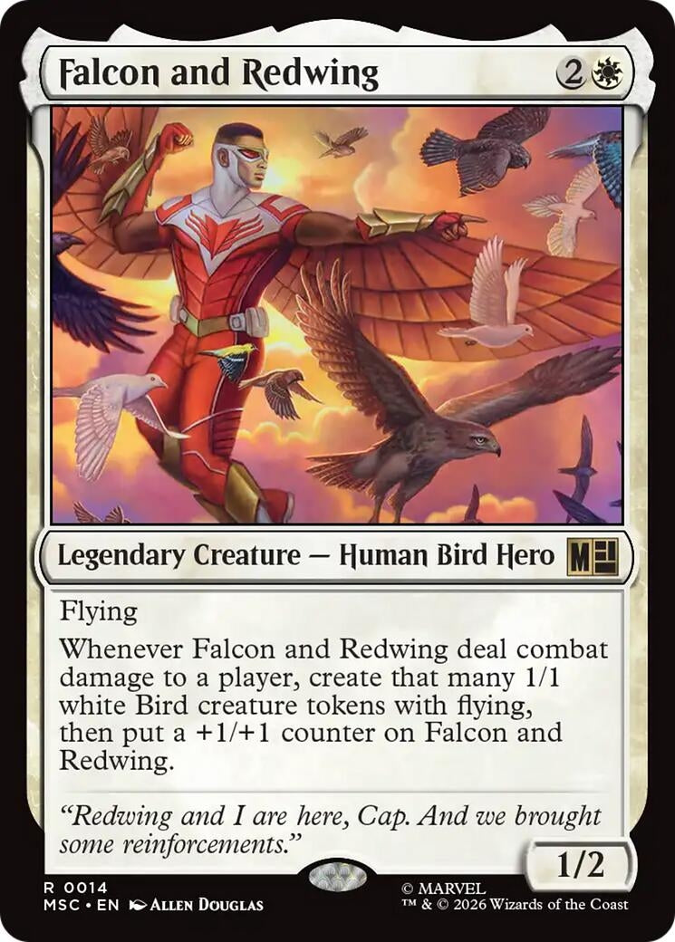 Image for Falcon and Redwing (14) (Commander: Marvel Super Heroes) - Magic: The Gathering