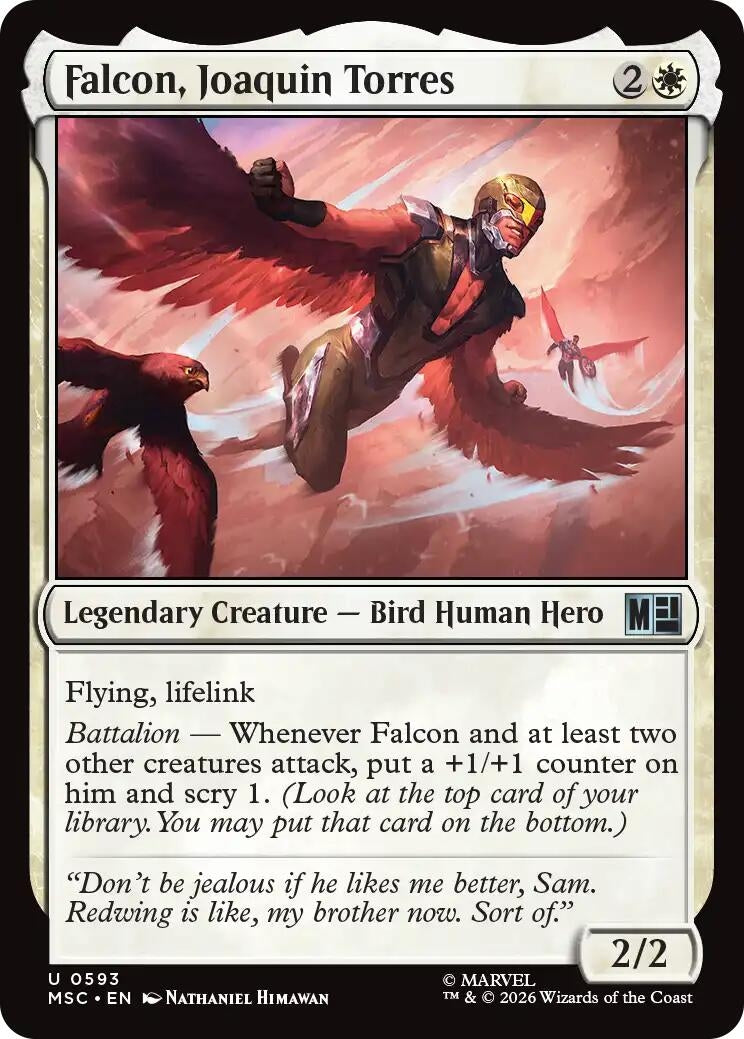Image for Falcon, Joaquin Torres (593) (Commander: Marvel Super Heroes) - Magic: The Gathering