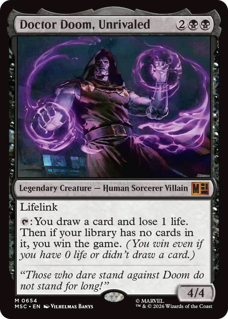 Image for Doctor Doom, Unrivaled (654) (Commander: Marvel Super Heroes) - Magic: The Gathering