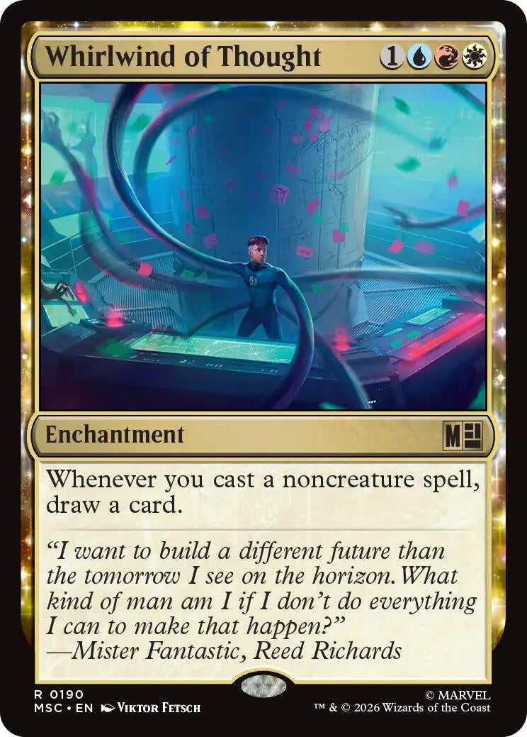 Image for Whirlwind of Thought (Surge Foil) (190) (Commander: Marvel Super Heroes) - Magic: The Gathering