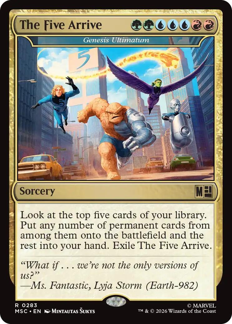 Image for The Five Arrive - Genesis Ultimatum (Surge Foil) (283) (Commander: Marvel Super Heroes) - Magic: The Gathering