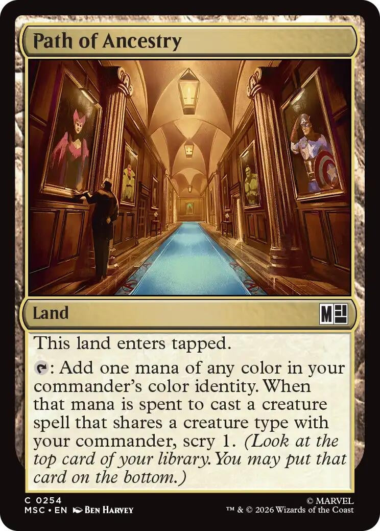 Image for Path of Ancestry (Surge Foil) (254) (Commander: Marvel Super Heroes) - Magic: The Gathering