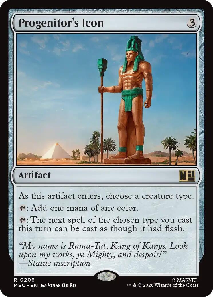 Image for Progenitor's Icon (Surge Foil) (208) (Commander: Marvel Super Heroes) - Magic: The Gathering