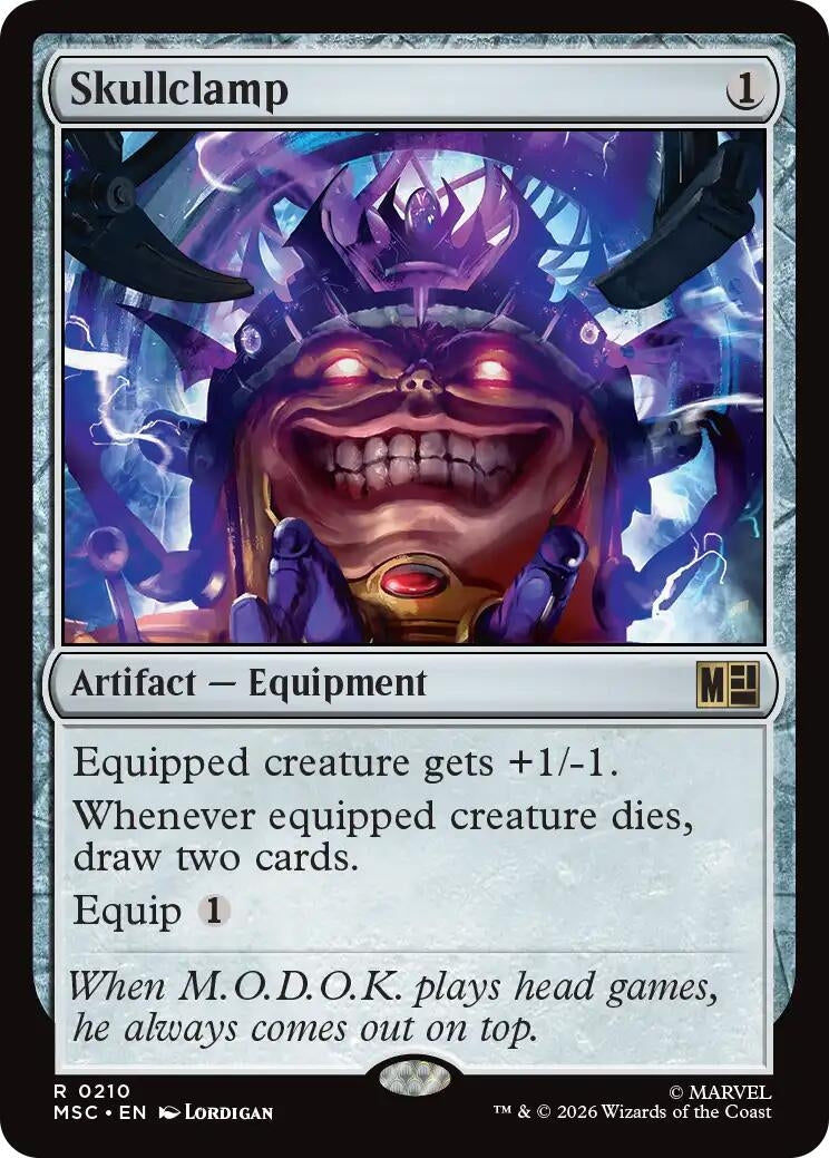 Image for Skullclamp (210) (Commander: Marvel Super Heroes) - Magic: The Gathering