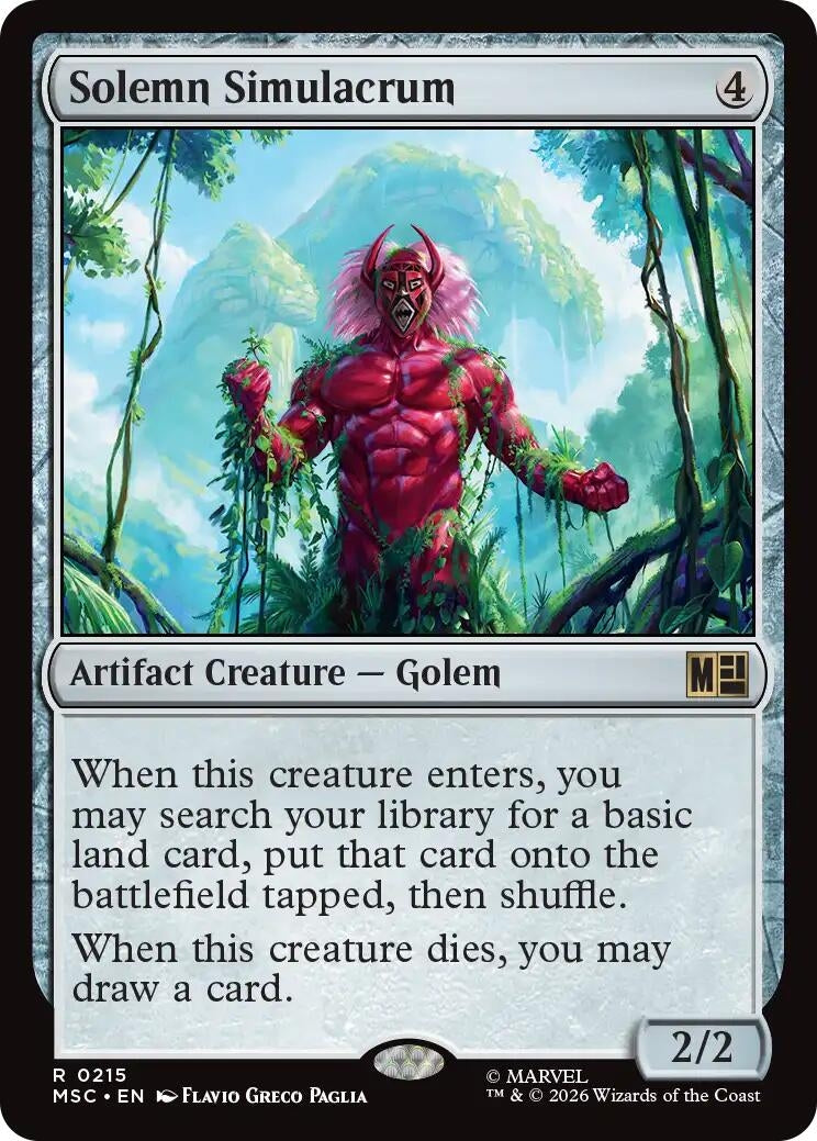 Image for Solemn Simulacrum (215) (Commander: Marvel Super Heroes) - Magic: The Gathering